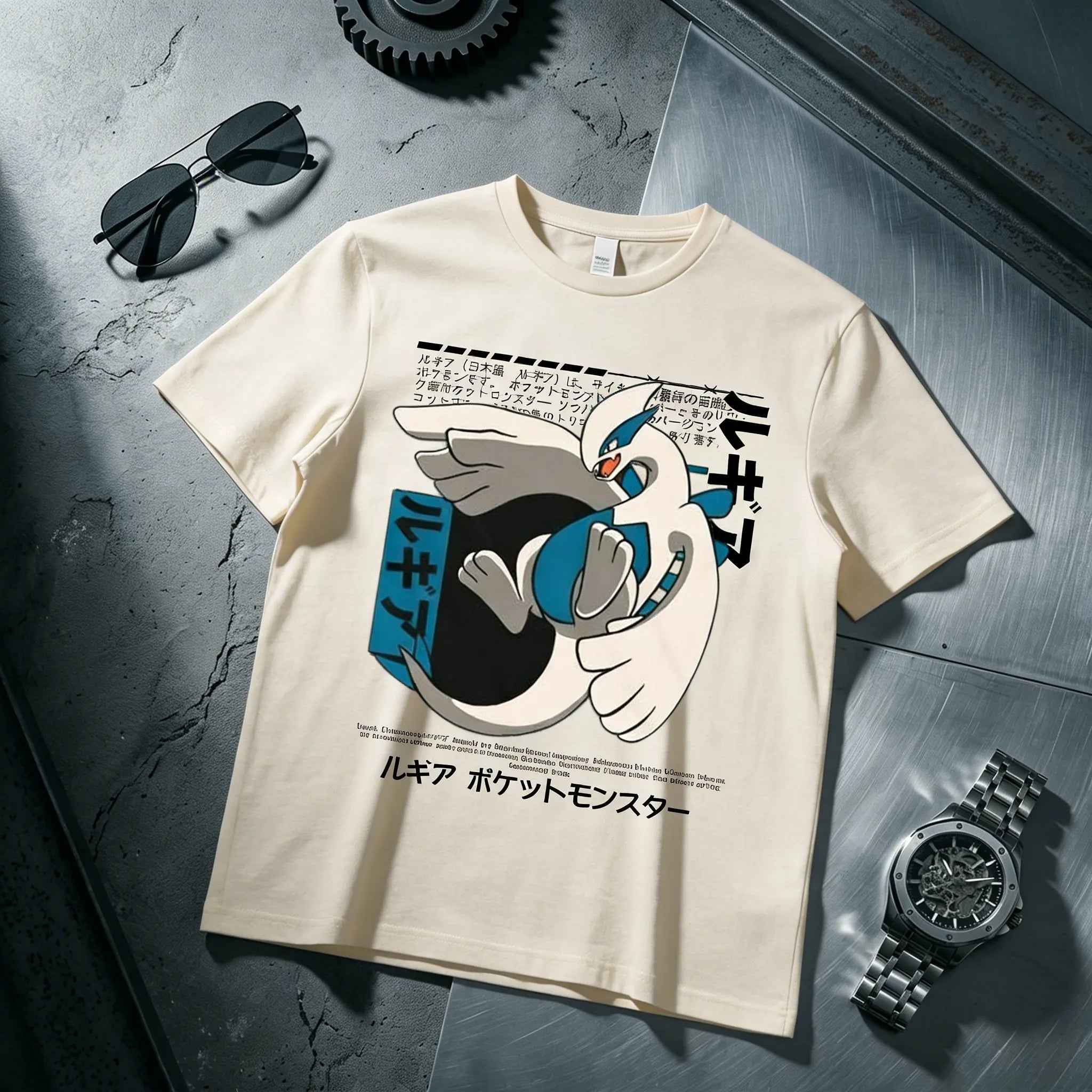 2026 Summer Y2k Pokemon Lugia Graphic T-shirt Man Women Oversized Casual Short Sleeve Tee Top Parent-child Clothing Streetwear