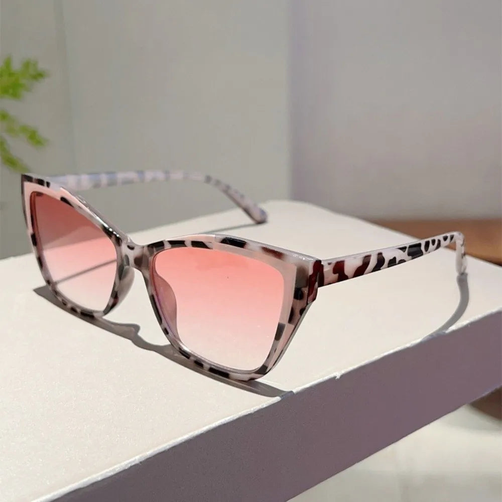 Y2k Cat Eye Sunglasses Steampunk Contrast Color UV Protection Sunglasses Square Frame Classic Fashion Sunglasses Travel