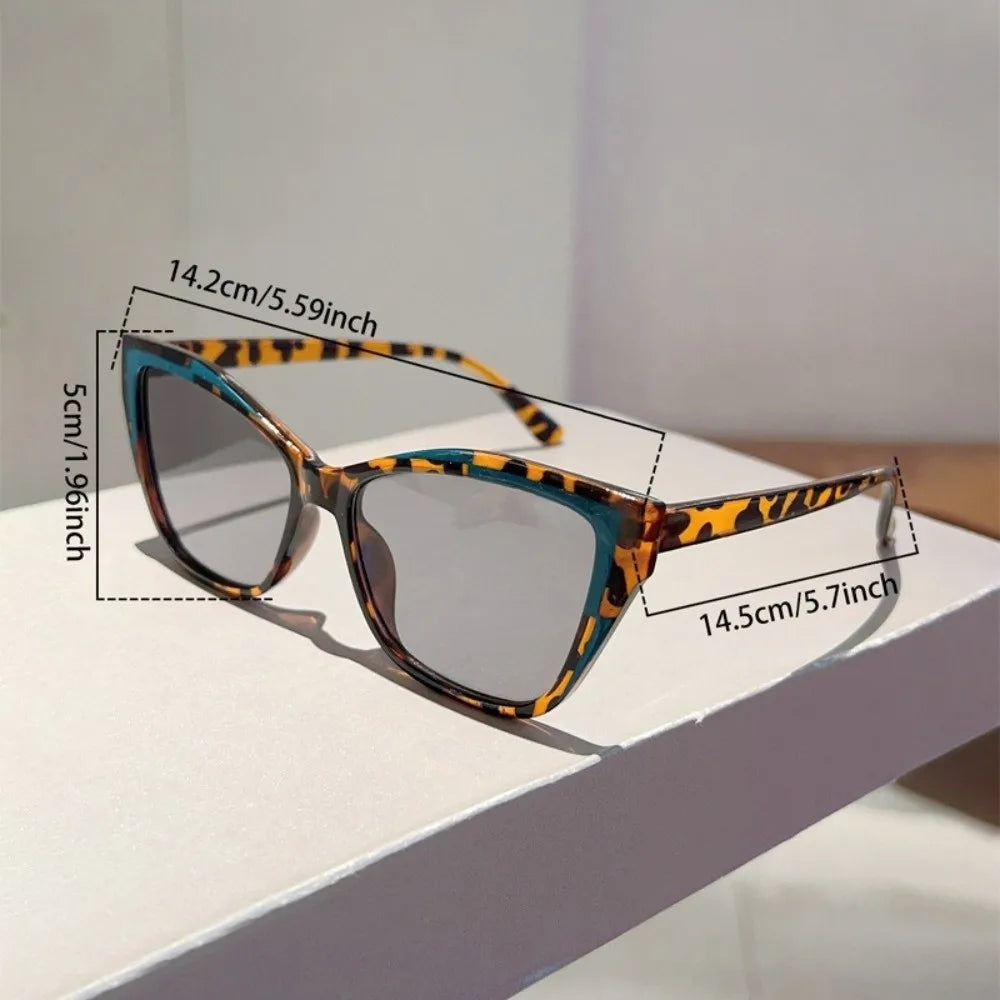 Y2k Cat Eye Sunglasses Steampunk Contrast Color UV Protection Sunglasses Square Frame Classic Fashion Sunglasses Travel