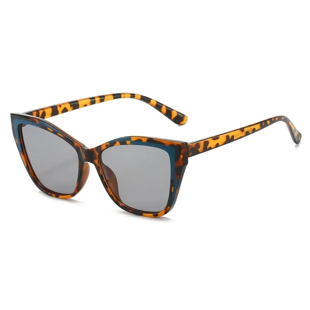 Y2k Cat Eye Sunglasses Steampunk Contrast Color UV Protection Sunglasses Square Frame Classic Fashion Sunglasses Travel