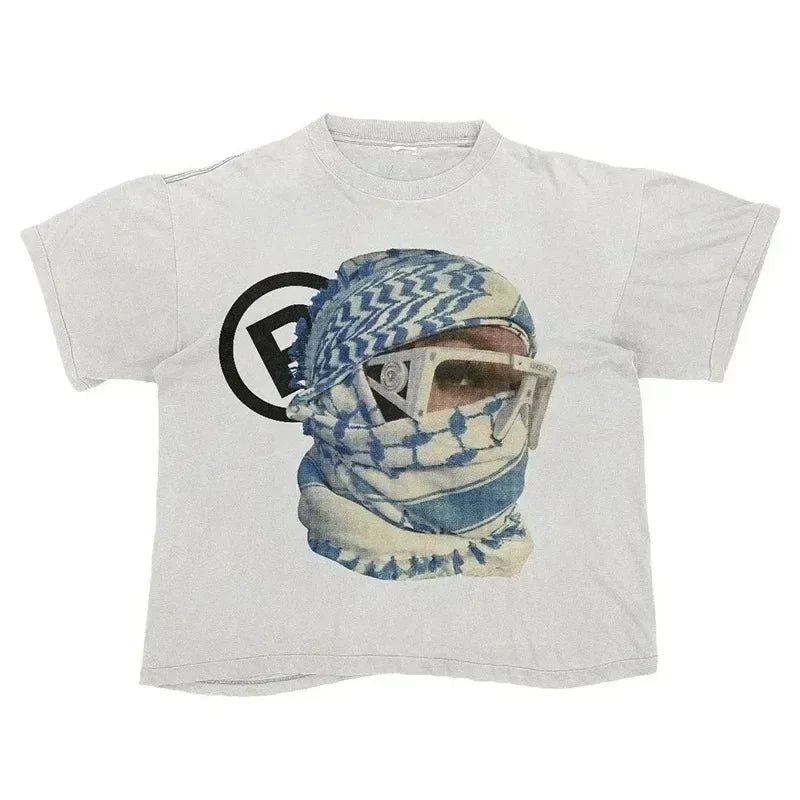 Graphic T-shirt Men Women Vintage Top Hip Hop Streetwear Oversized Tshirt Short Sleeve Casual Clothing Summer Fashion Trendy Tee
