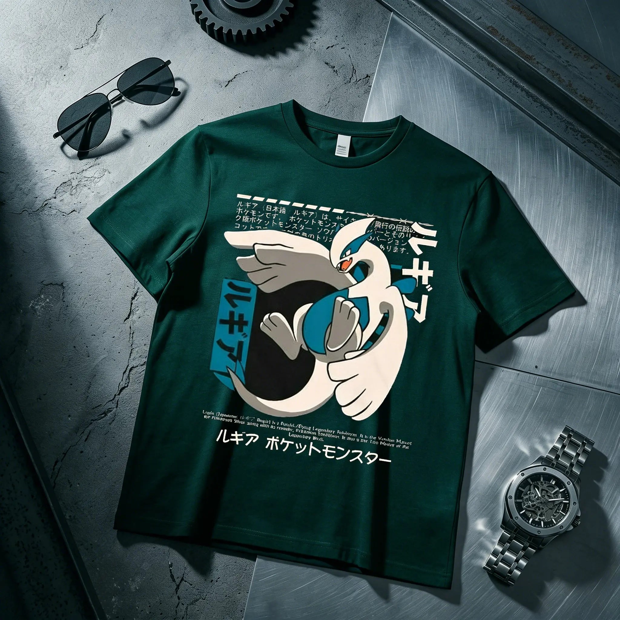 2026 Summer Y2k Pokemon Lugia Graphic T-shirt Man Women Oversized Casual Short Sleeve Tee Top Parent-child Clothing Streetwear