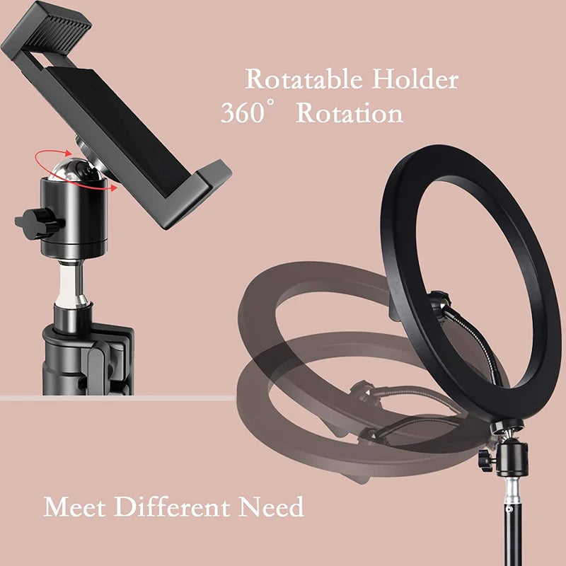 16/26/33cm LED Selfie Ring Light Dimmable LED Lamp Photography Ringlight For Phone Video Live Fill Lamp Photo Studio Ring Light