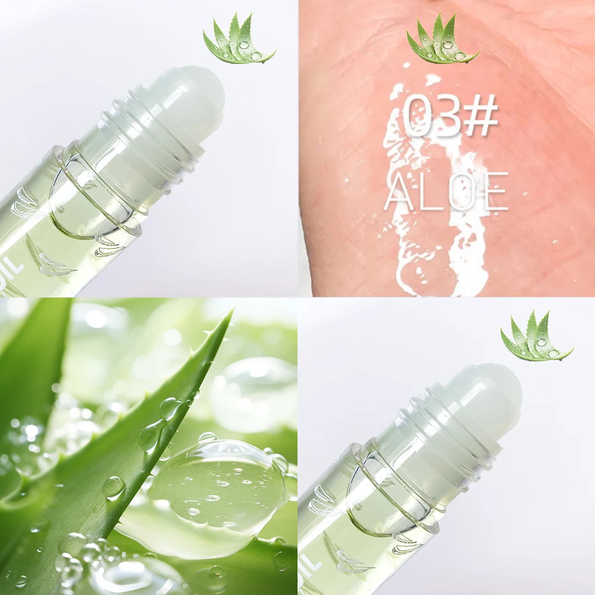 Hydrating Fruit-Infused Lip Gloss - Transparent, Moisturizing Roll-On Balm for Long-Lasting Shine & Natural Look