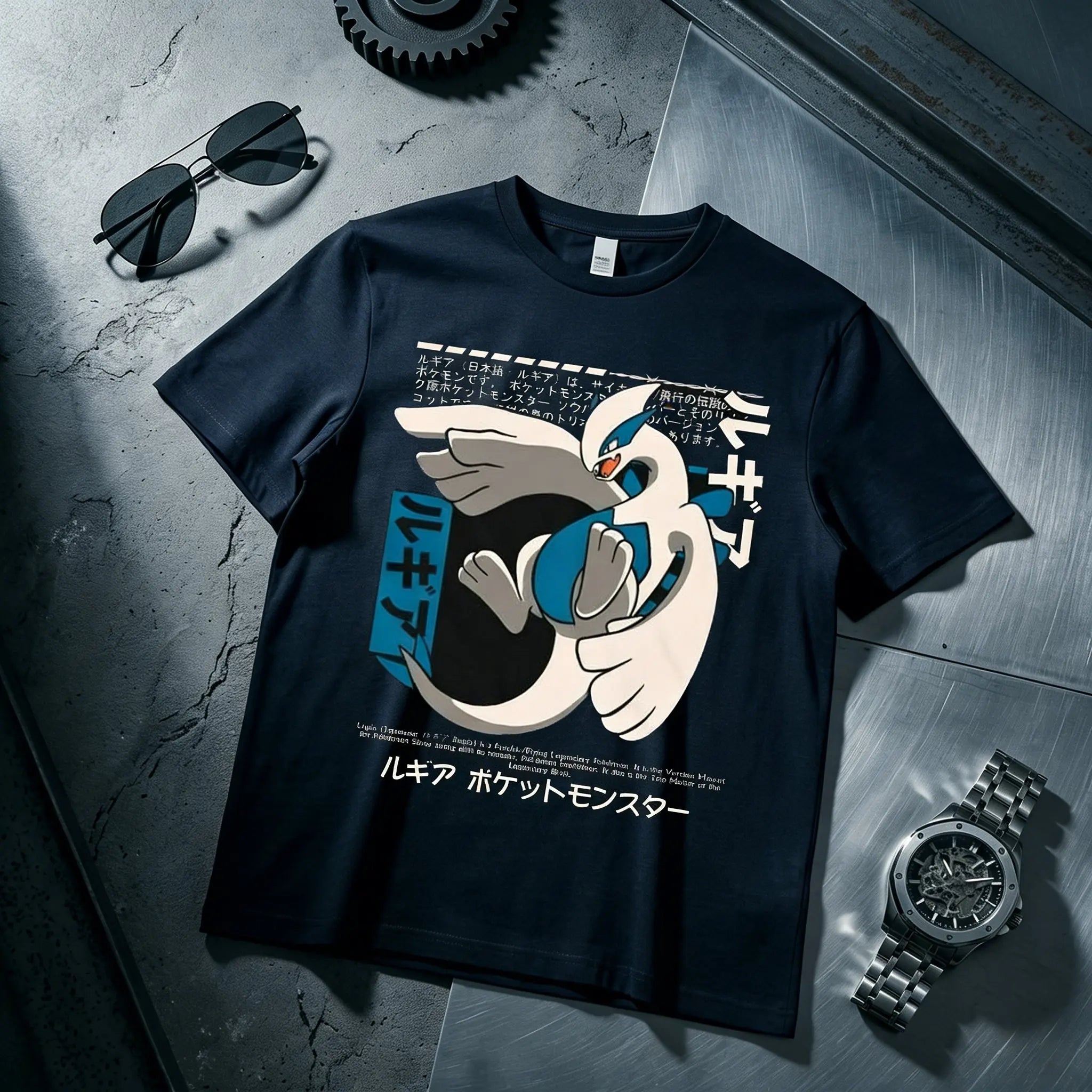 2026 Summer Y2k Pokemon Lugia Graphic T-shirt Man Women Oversized Casual Short Sleeve Tee Top Parent-child Clothing Streetwear