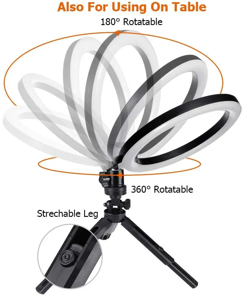 16/26/33cm LED Selfie Ring Light Dimmable LED Lamp Photography Ringlight For Phone Video Live Fill Lamp Photo Studio Ring Light