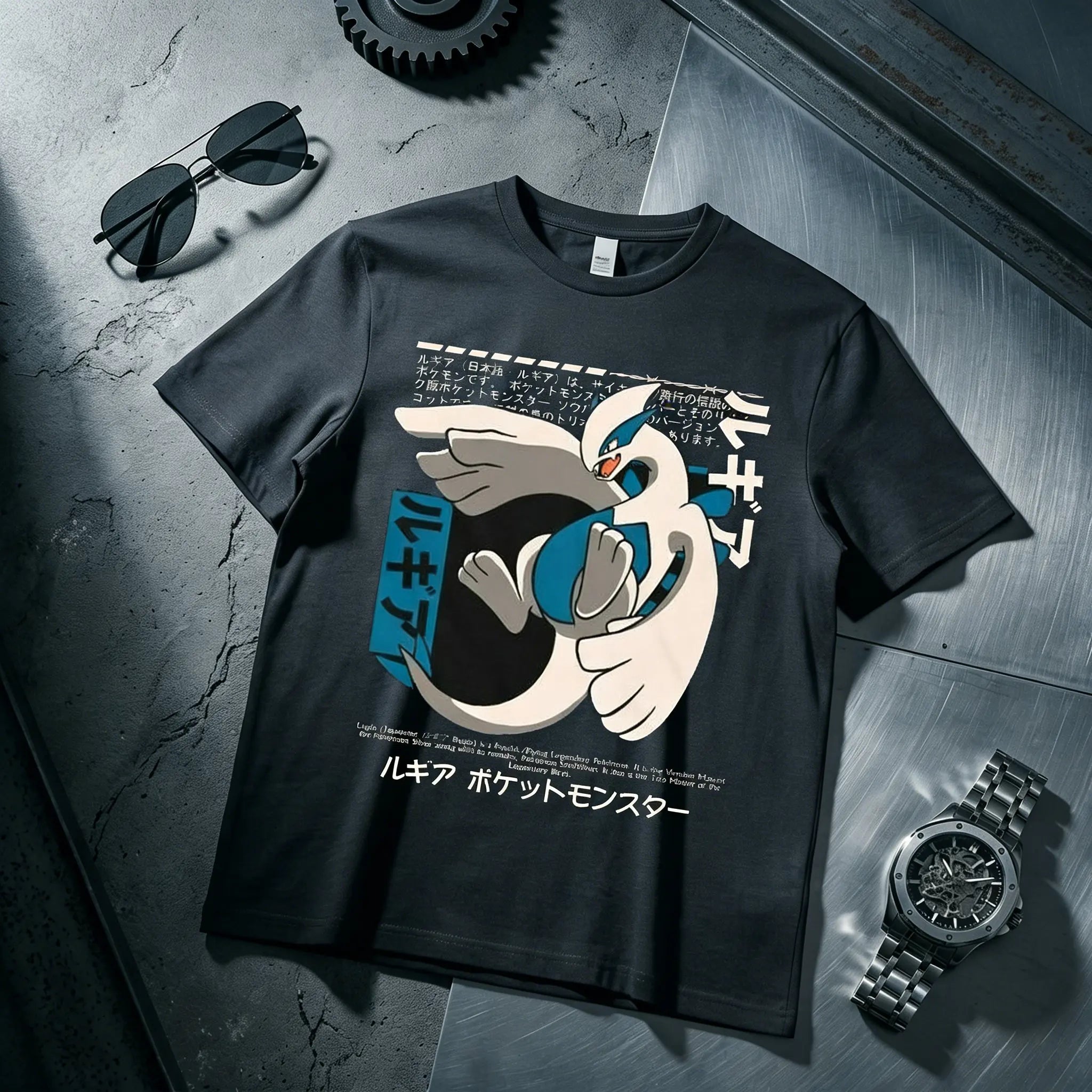 2026 Summer Y2k Pokemon Lugia Graphic T-shirt Man Women Oversized Casual Short Sleeve Tee Top Parent-child Clothing Streetwear