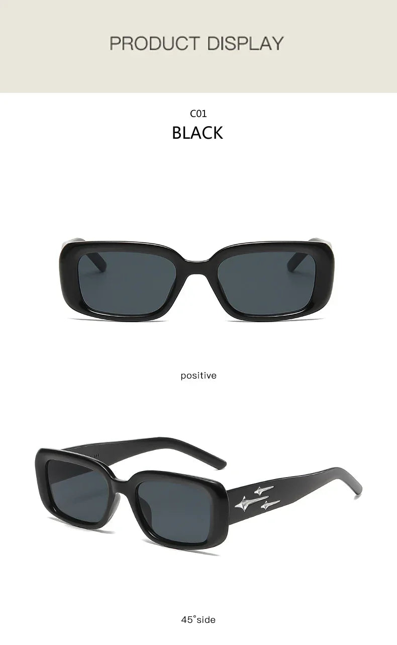 Retro Y2K Style Small Square Sunglasses Women kitten Eye Sun Glasses Fashion Colorful Mirror Goggles Men Punk Sports Eyewear