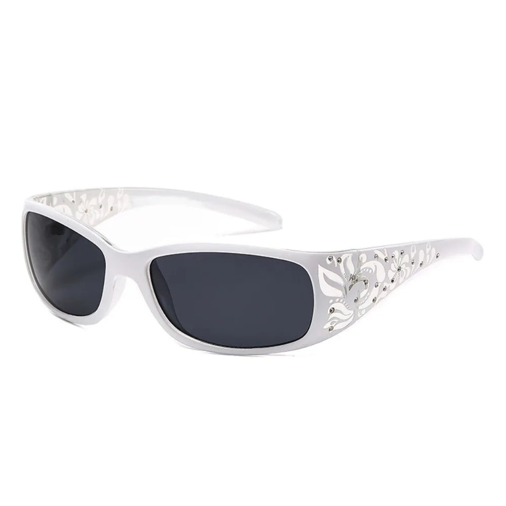 Fashion PC Rhinestones Sunglasses Y2K Korean Styles Cat Eye Sun Glasses UV400 Sport Sunglasses Shades Eyewear Daily