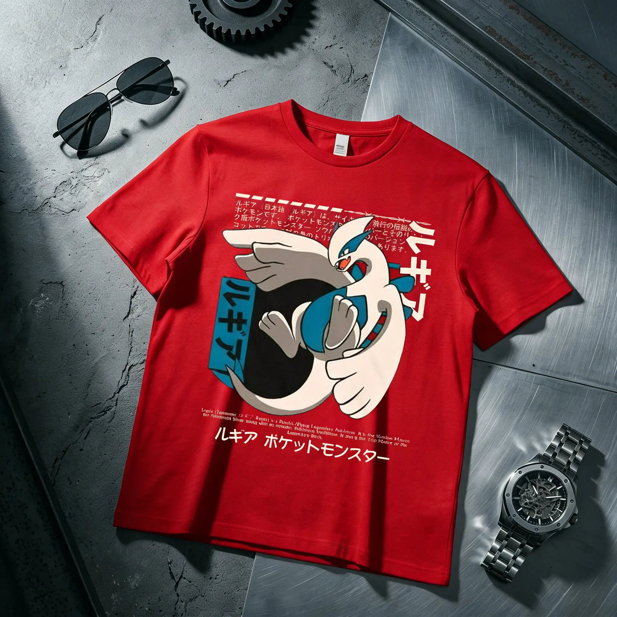 2026 Summer Y2k Pokemon Lugia Graphic T-shirt Man Women Oversized Casual Short Sleeve Tee Top Parent-child Clothing Streetwear