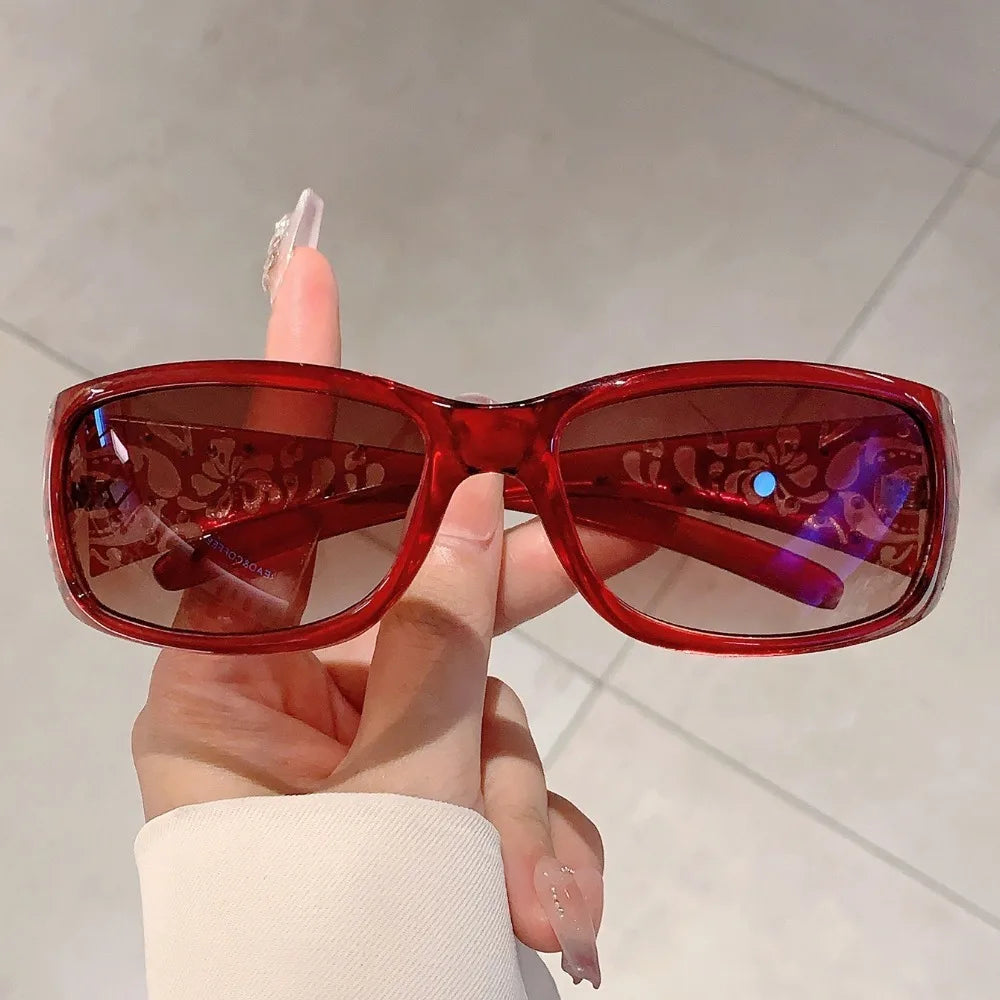 Fashion PC Rhinestones Sunglasses Y2K Korean Styles Cat Eye Sun Glasses UV400 Sport Sunglasses Shades Eyewear Daily