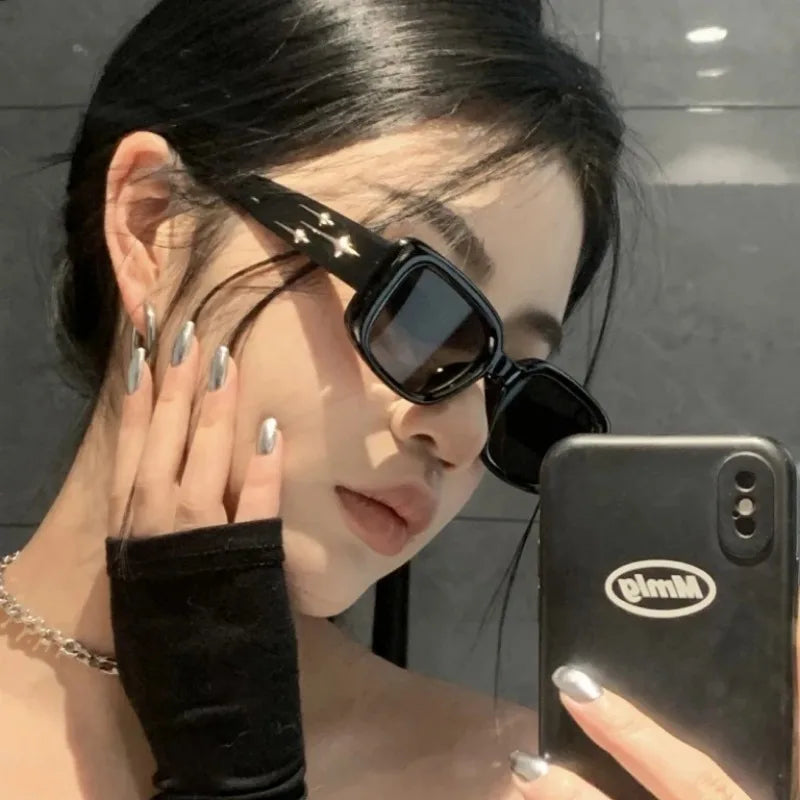 Retro Y2K Style Small Square Sunglasses Women kitten Eye Sun Glasses Fashion Colorful Mirror Goggles Men Punk Sports Eyewear