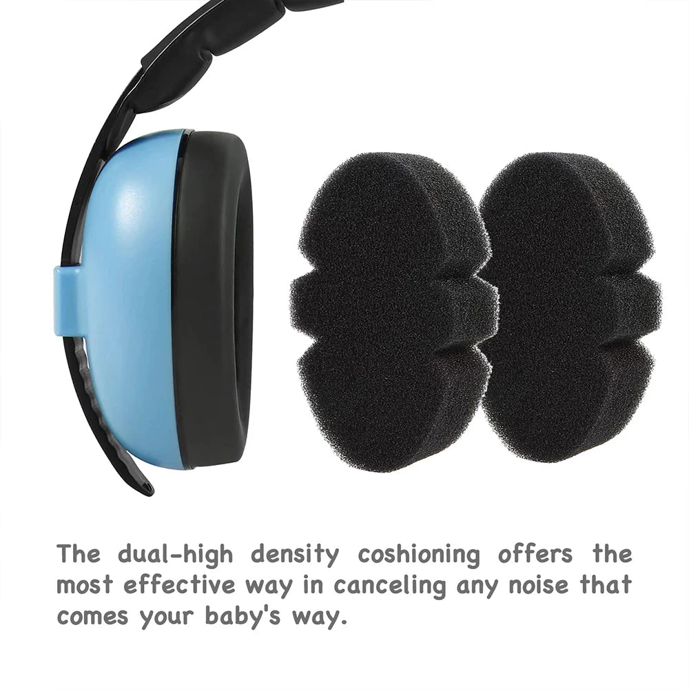 Baby Anti-noise Sleep Headphones Baby Ear Protection 2-in-1 Convertible Design Earmuffs， 0 Pressure ，Light,Adjustable