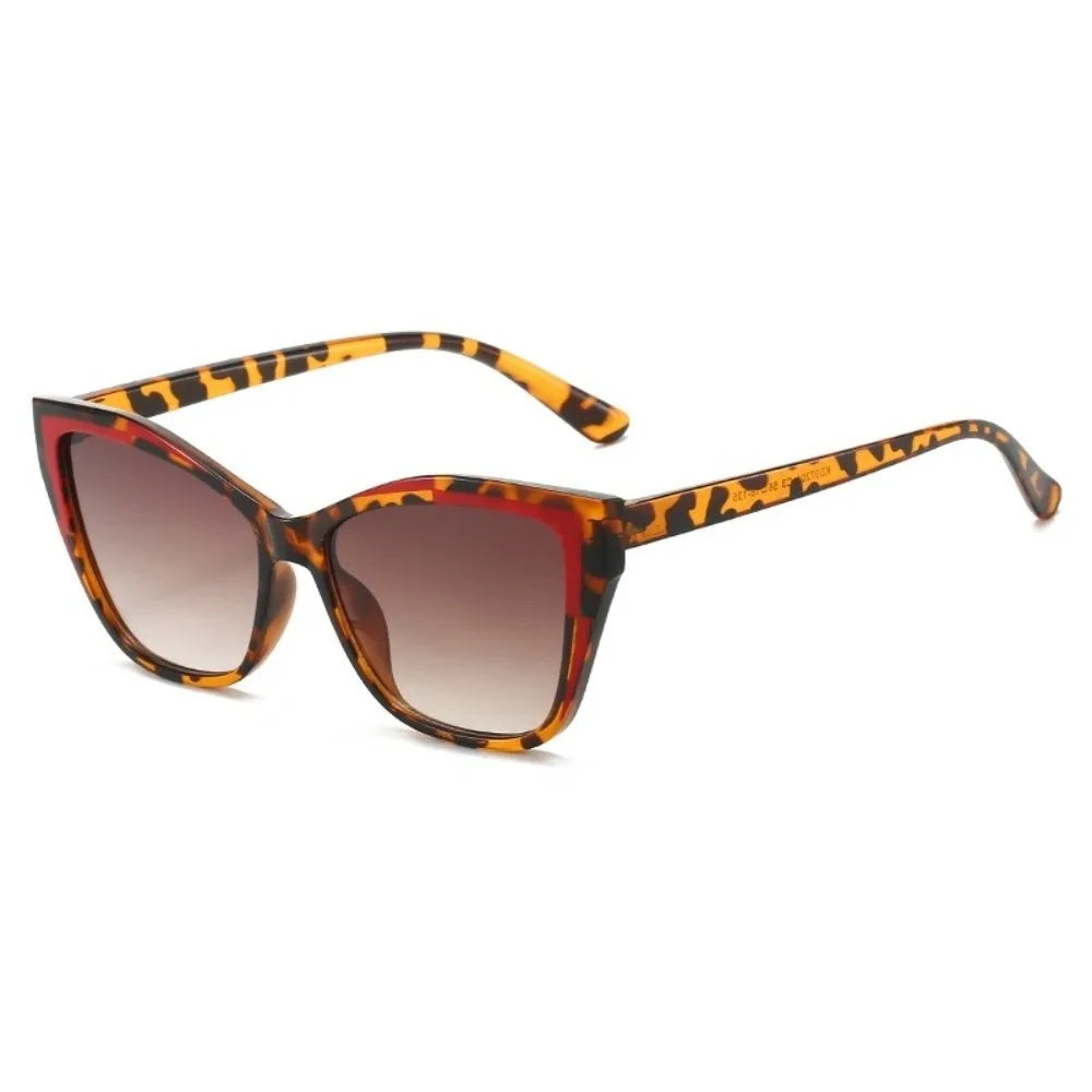 Y2k Cat Eye Sunglasses Steampunk Contrast Color UV Protection Sunglasses Square Frame Classic Fashion Sunglasses Travel