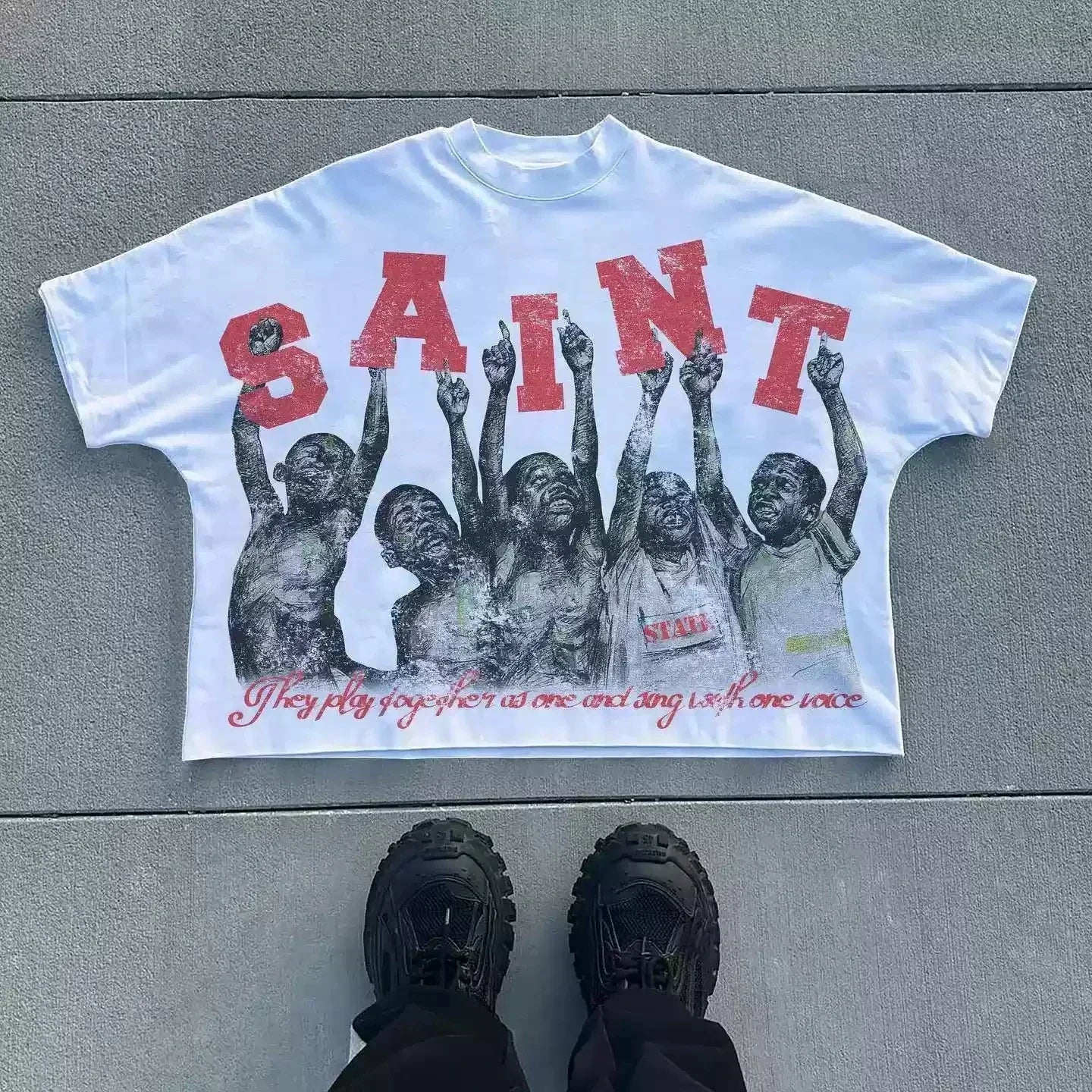 Graphic T-shirt Men Women Vintage Top Hip Hop Streetwear Oversized Tshirt Short Sleeve Casual Clothing Summer Fashion Trendy Tee