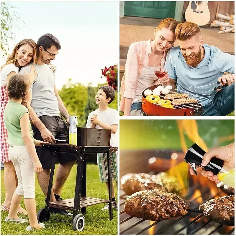 200/300/500ml Oil Spray Bottle Kitchen Baking Olive Oil Dispenser Camping BBQ Baking Salad Vinegar Soy Sauce Sprayer Containers