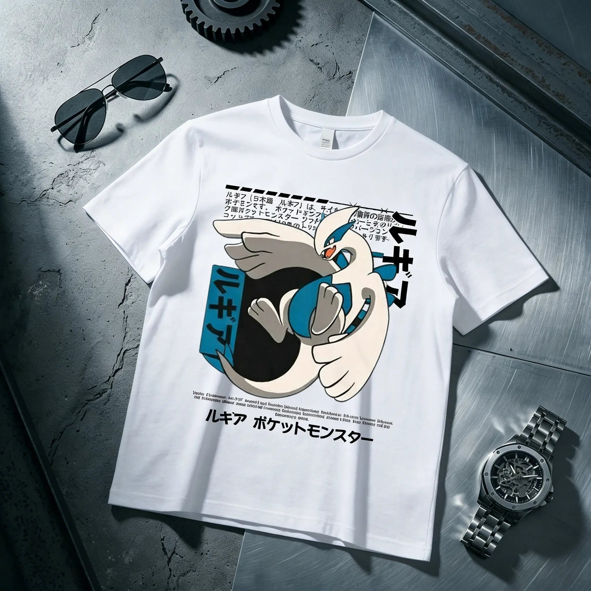 2026 Summer Y2k Pokemon Lugia Graphic T-shirt Man Women Oversized Casual Short Sleeve Tee Top Parent-child Clothing Streetwear