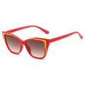 Y2k Cat Eye Sunglasses Steampunk Contrast Color UV Protection Sunglasses Square Frame Classic Fashion Sunglasses Travel
