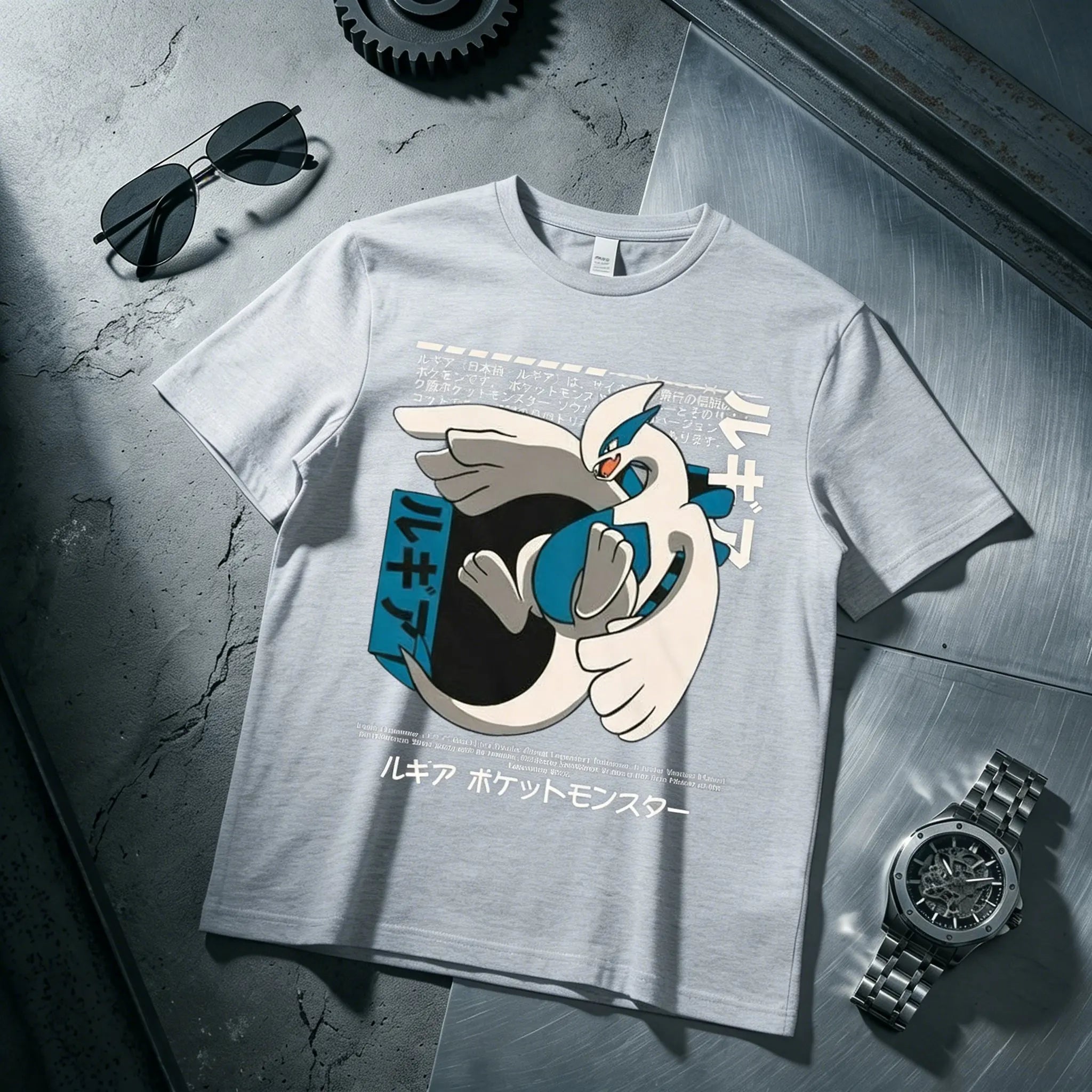2026 Summer Y2k Pokemon Lugia Graphic T-shirt Man Women Oversized Casual Short Sleeve Tee Top Parent-child Clothing Streetwear