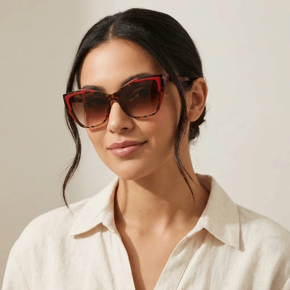Y2k Cat Eye Sunglasses Steampunk Contrast Color UV Protection Sunglasses Square Frame Classic Fashion Sunglasses Travel