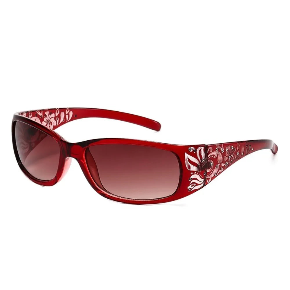 Fashion PC Rhinestones Sunglasses Y2K Korean Styles Cat Eye Sun Glasses UV400 Sport Sunglasses Shades Eyewear Daily