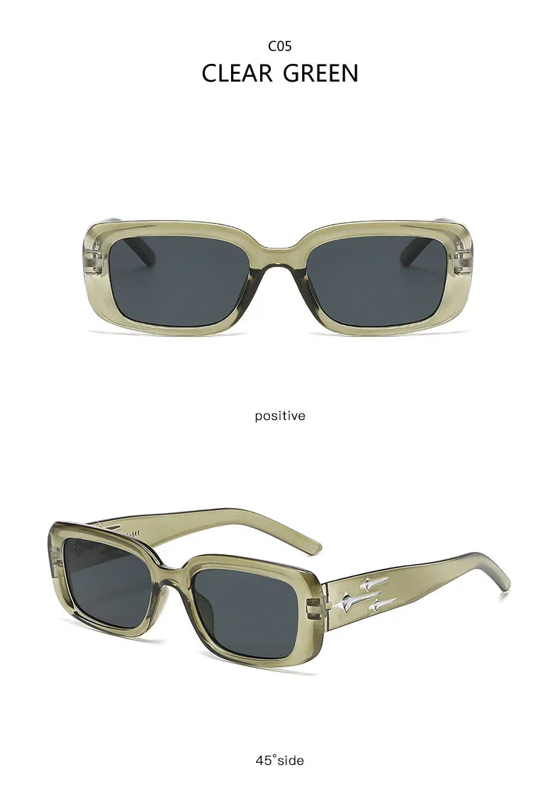 Retro Y2K Style Small Square Sunglasses Women kitten Eye Sun Glasses Fashion Colorful Mirror Goggles Men Punk Sports Eyewear