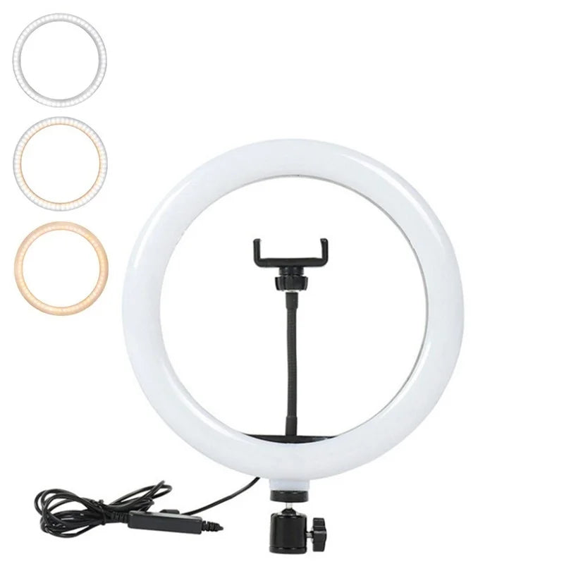 16/26/33cm LED Selfie Ring Light Dimmable LED Lamp Photography Ringlight For Phone Video Live Fill Lamp Photo Studio Ring Light
