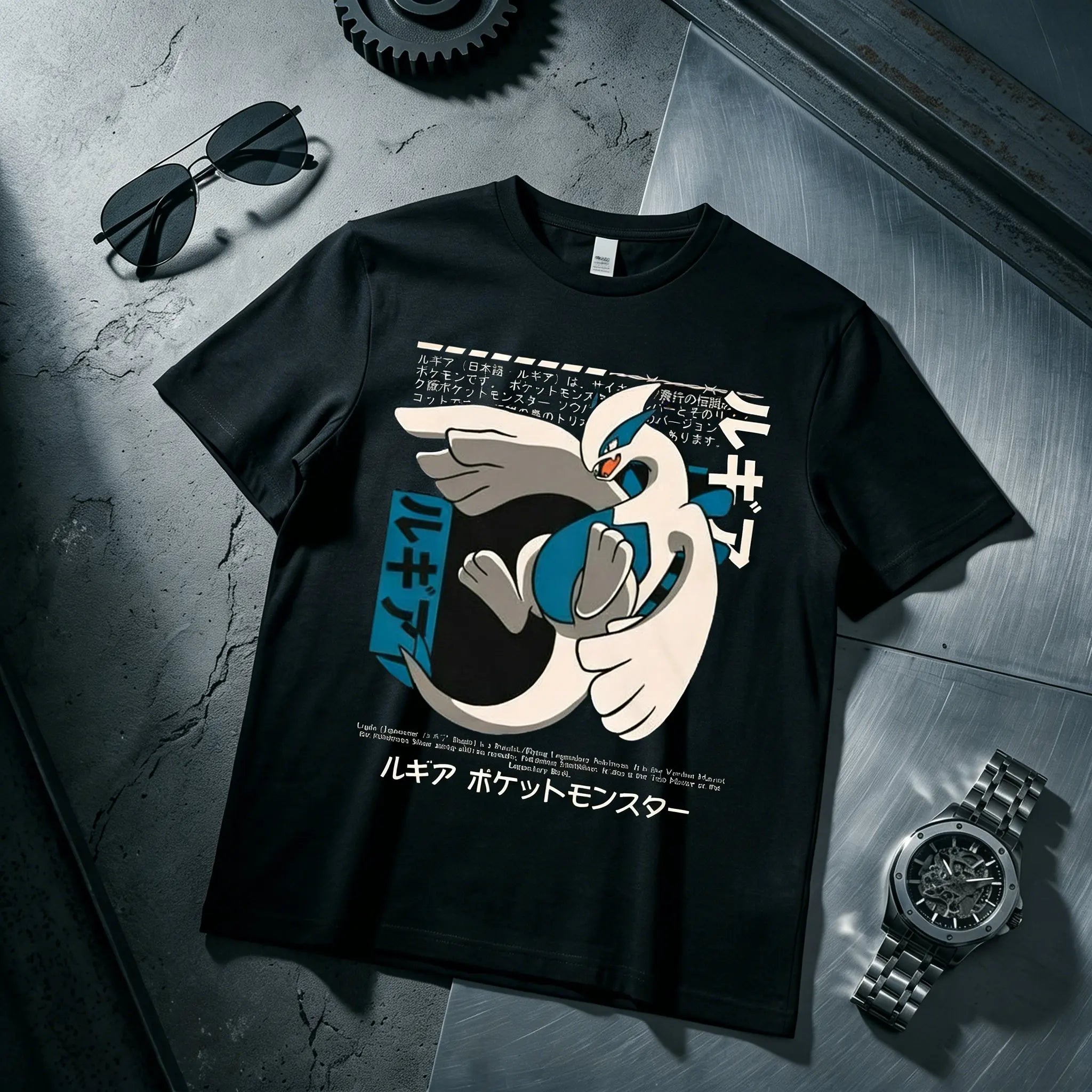 2026 Summer Y2k Pokemon Lugia Graphic T-shirt Man Women Oversized Casual Short Sleeve Tee Top Parent-child Clothing Streetwear