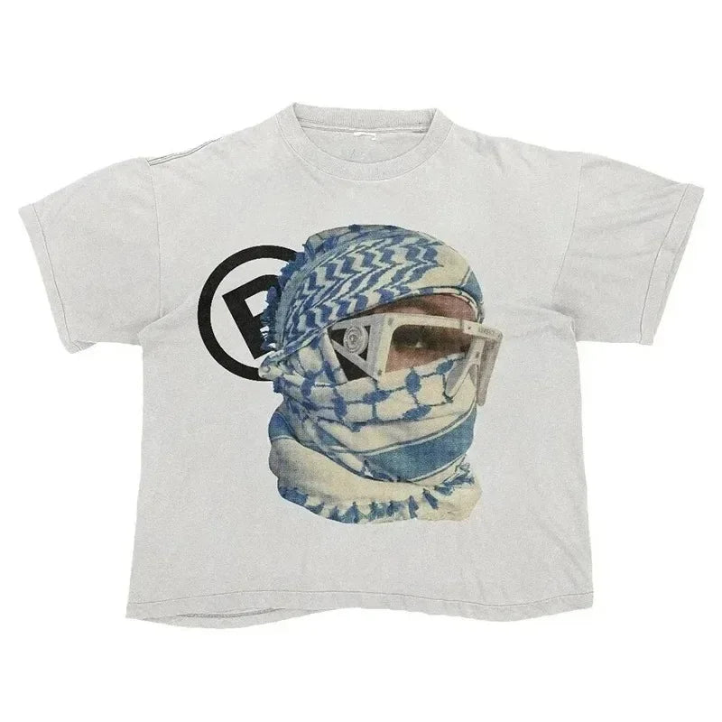 Graphic T-shirt Men Women Vintage Top Hip Hop Streetwear Oversized Tshirt Short Sleeve Casual Clothing Summer Fashion Trendy Tee