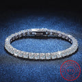 Charm Bracelets For Women High Quality S925 Silver Platinum Plated Moissanite Bracelet Simple Personality Wedding Jewelry Gift