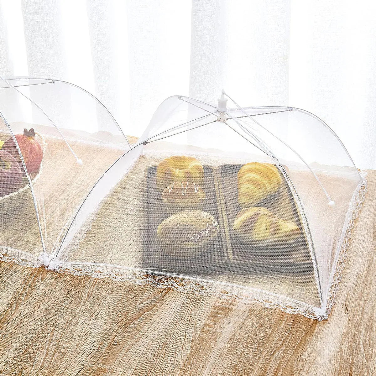 Food Cover Mesh Folding Washable Flies Tables Cover Insect Proof Protective Dish Covers Home Kitchen Storage Accessaries