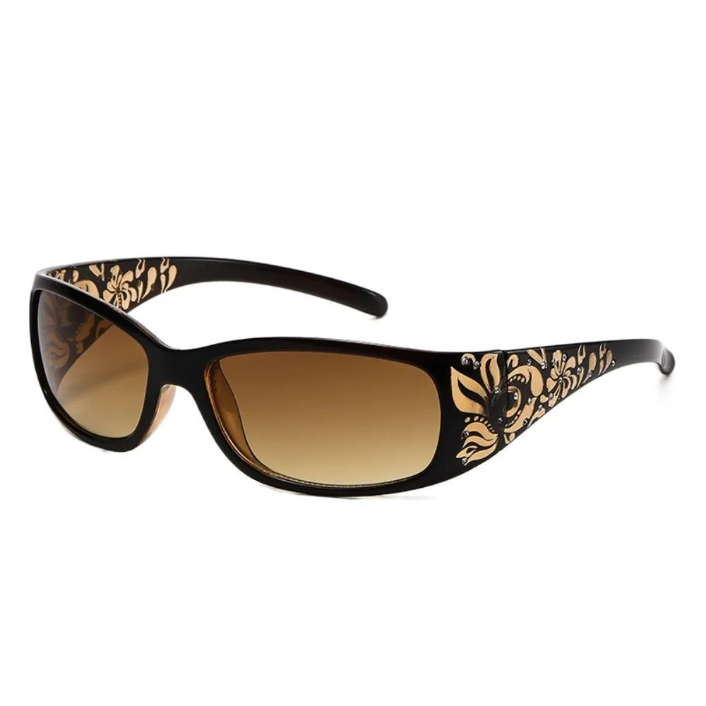 Fashion PC Rhinestones Sunglasses Y2K Korean Styles Cat Eye Sun Glasses UV400 Sport Sunglasses Shades Eyewear Daily