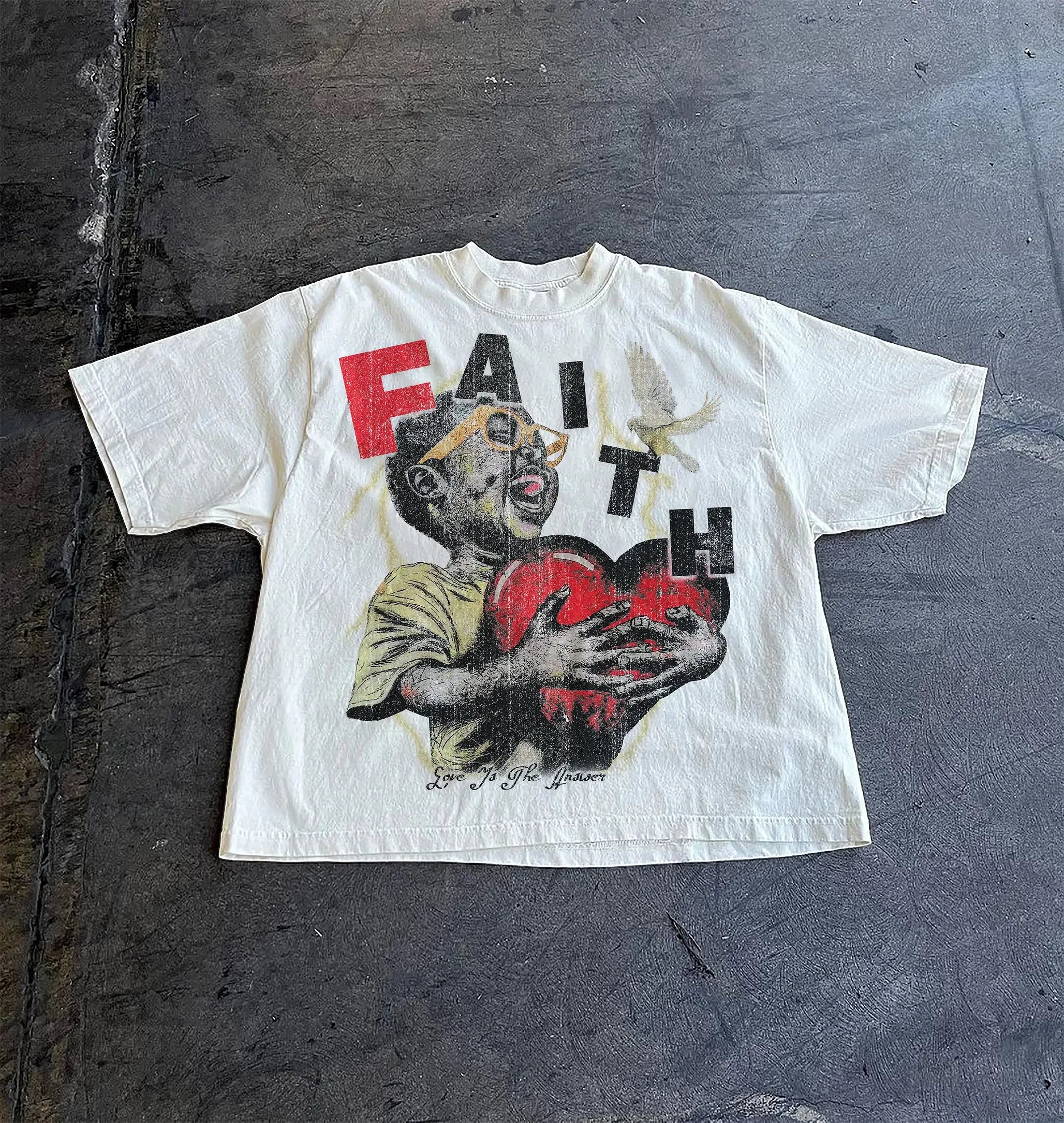 Graphic T-shirt Men Women Vintage Top Hip Hop Streetwear Oversized Tshirt Short Sleeve Casual Clothing Summer Fashion Trendy Tee