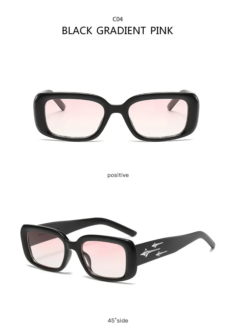Retro Y2K Style Small Square Sunglasses Women kitten Eye Sun Glasses Fashion Colorful Mirror Goggles Men Punk Sports Eyewear
